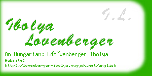 ibolya lovenberger business card